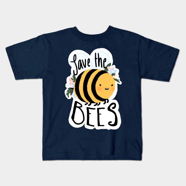 Save The Bees Kids T-Shirt by Eimphee